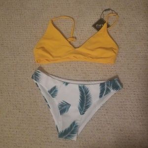 NWT Tropical Leaves Bikini